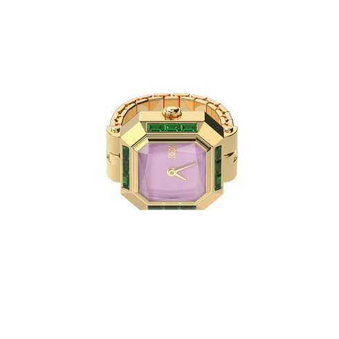 Sofia Prism Cocktail Watch Ring - Blueberry Fondant