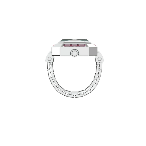 Sofia Prism Cocktail Watch Ring - Mint Chocolate