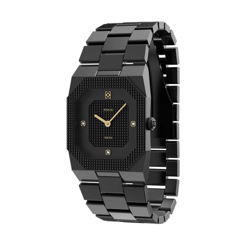 Octagonal Clou de Paris Diamond Watch - Shadow Warrior