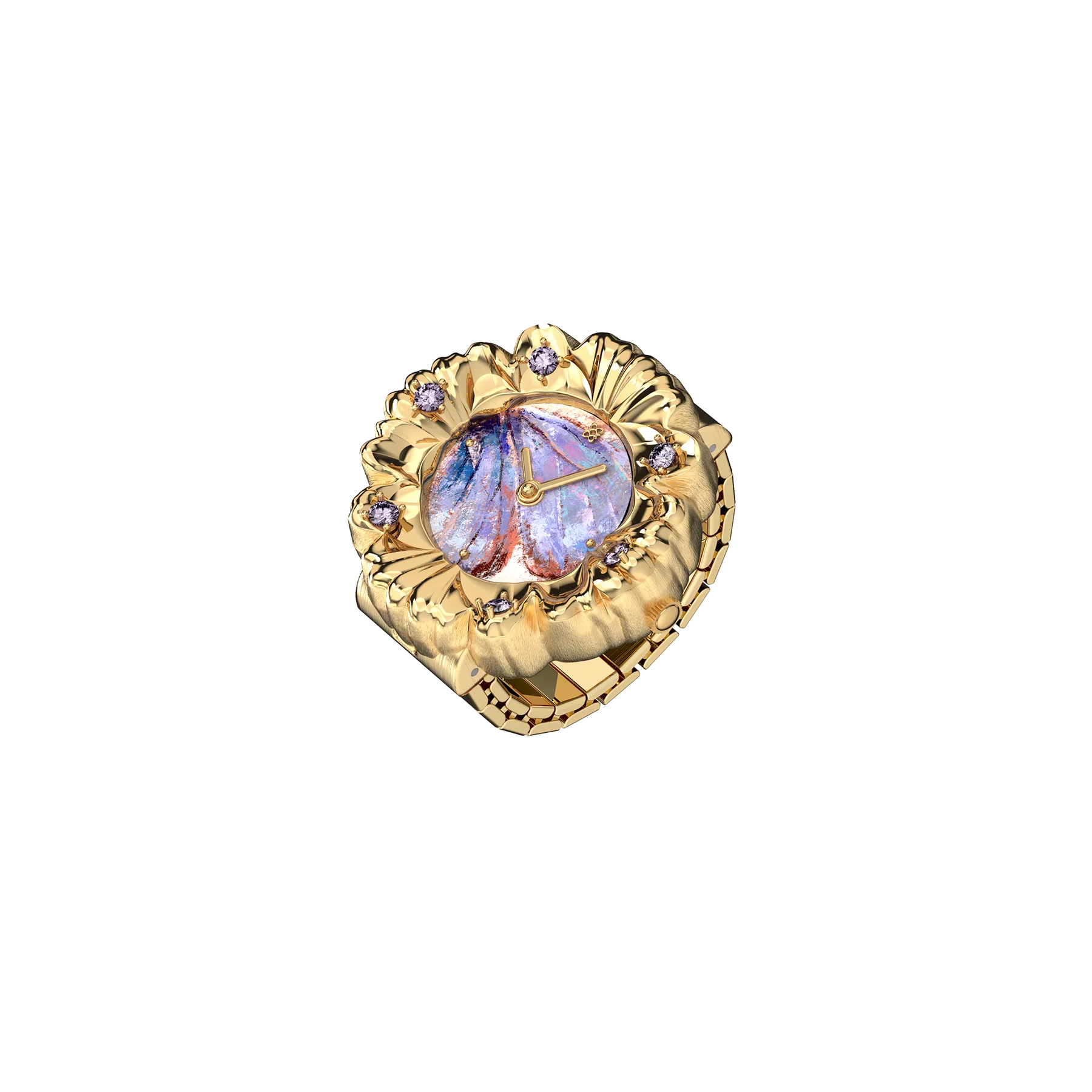 Baroque Watch Ring - Mauve