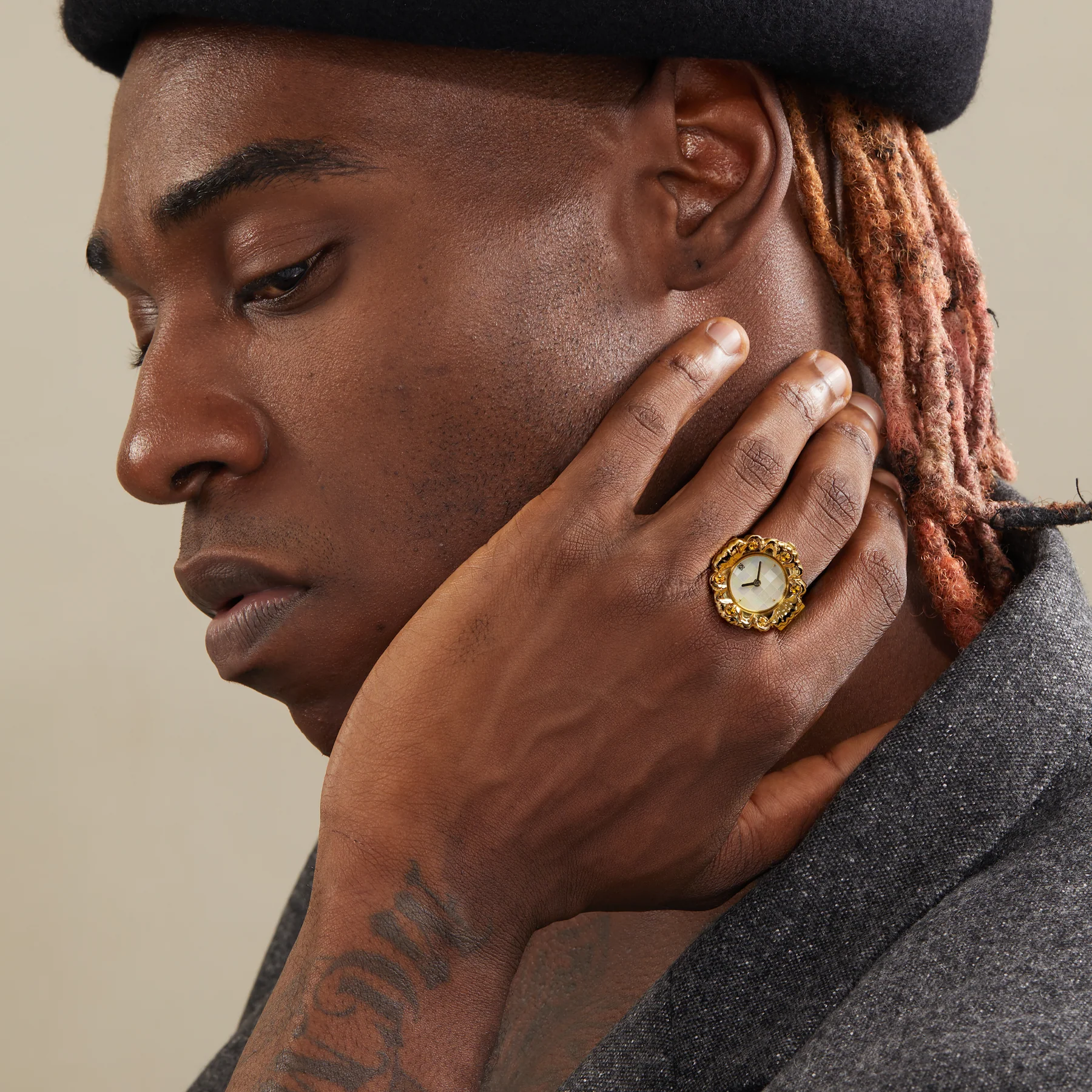 Baroque Watch Ring - Nacre