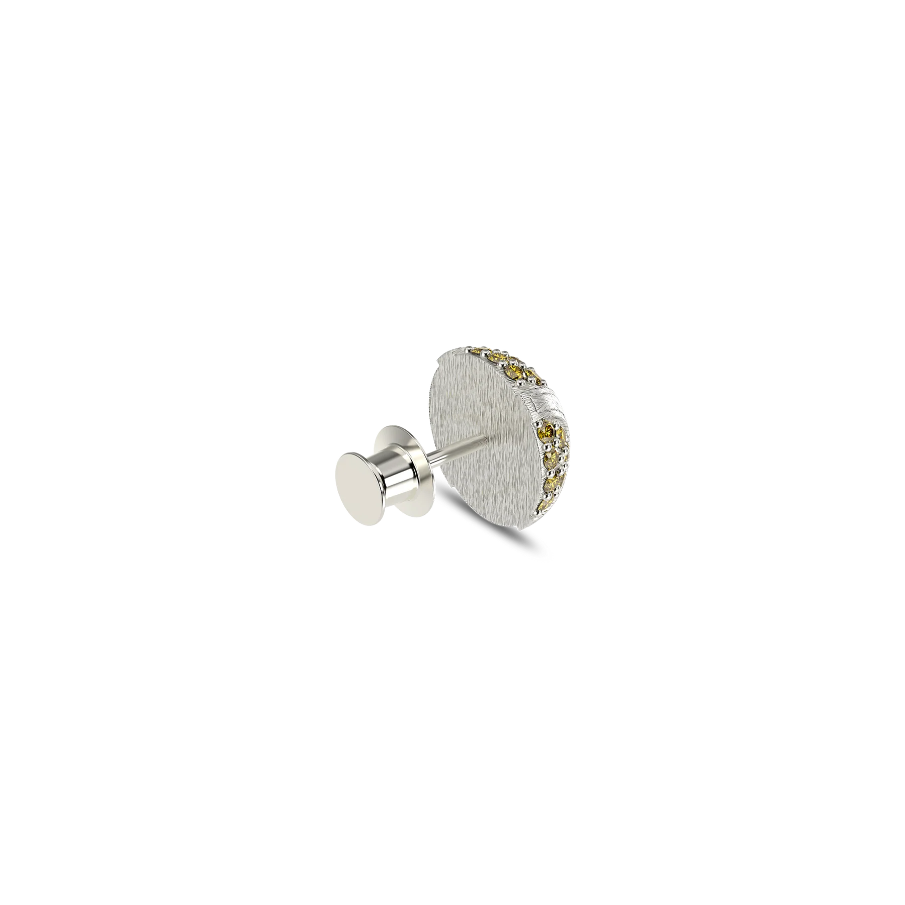 'The Tennis' Ball Brooch, Yellow Diamond Pavé