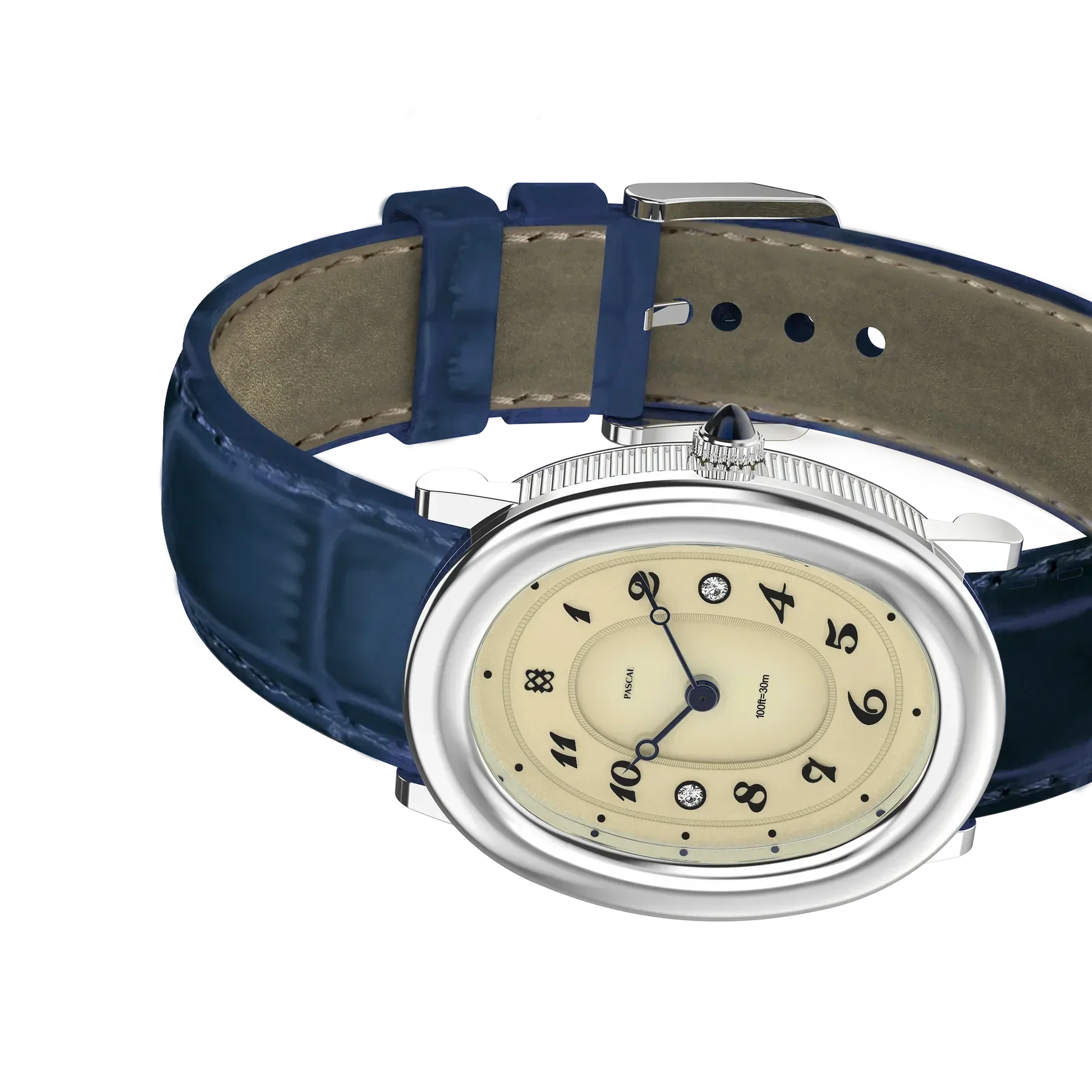 Oval Bubble Diamond Watch - Abysmal Sea