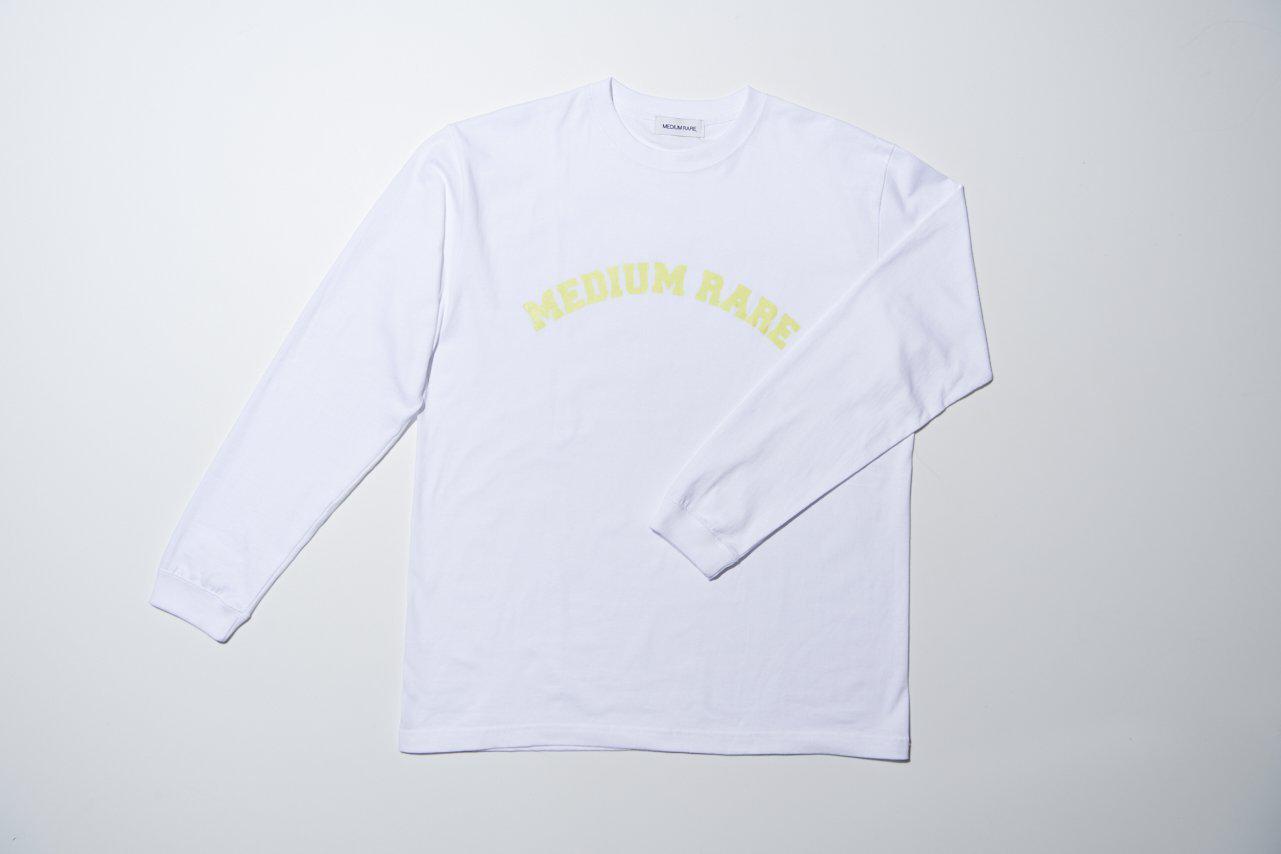 Arch Logo L/S White-MEDIUM RARE-principeprive