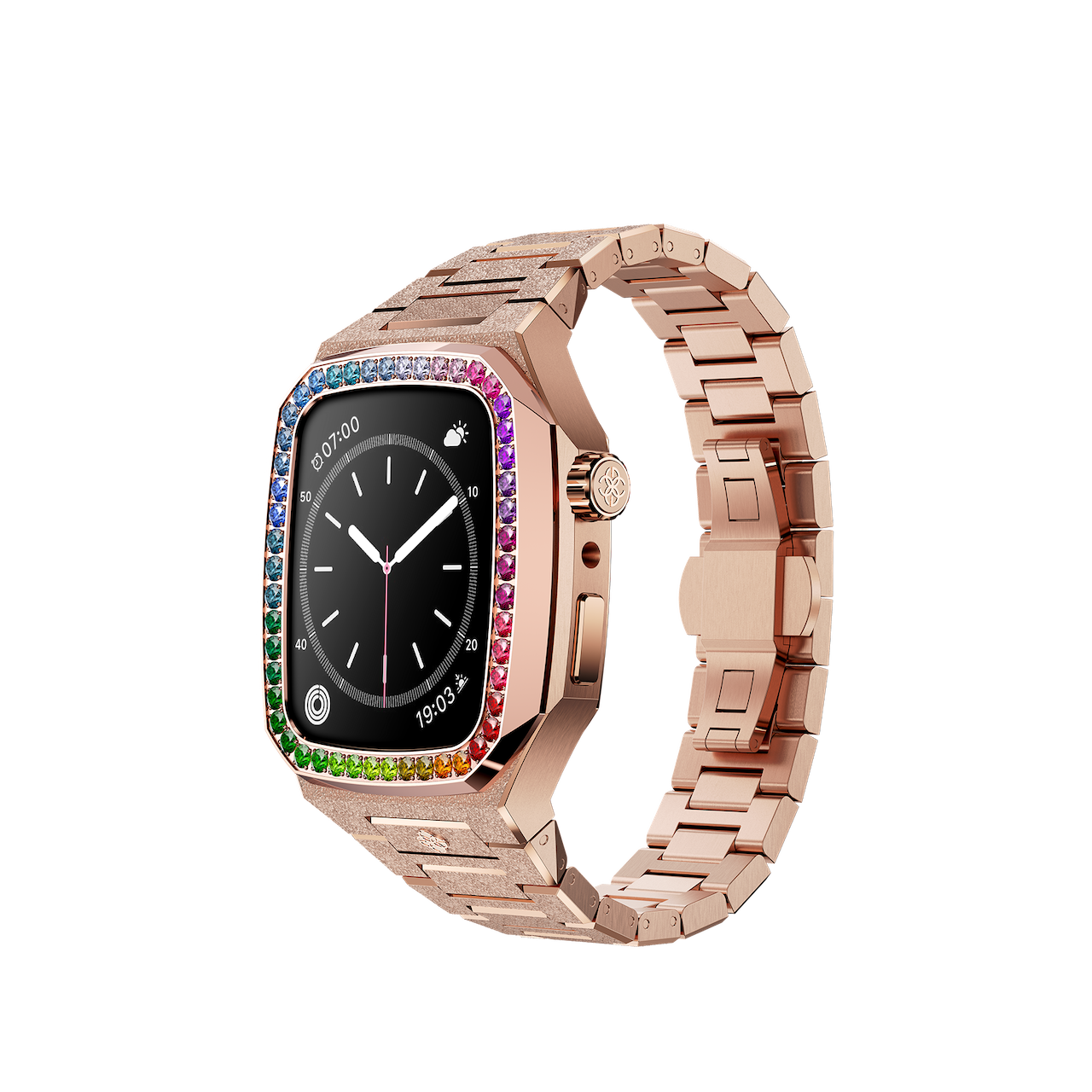 Apple Watch 7 Case - EVF - RAINBOW Rose Gold