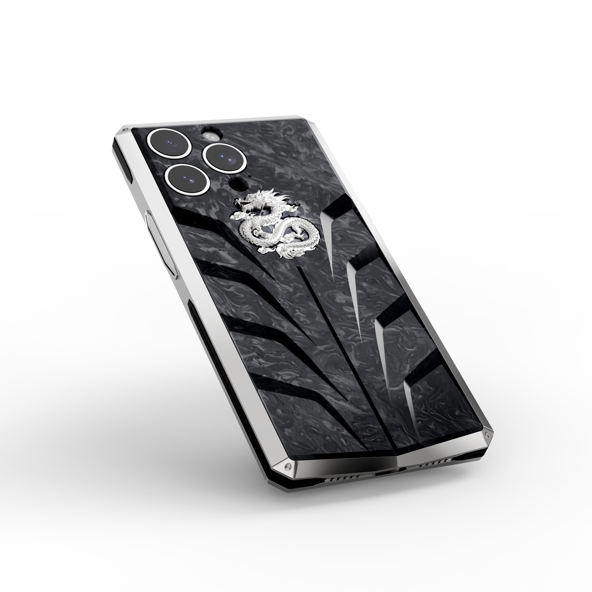 iPhone Case / RSC15 - Silver Dragon