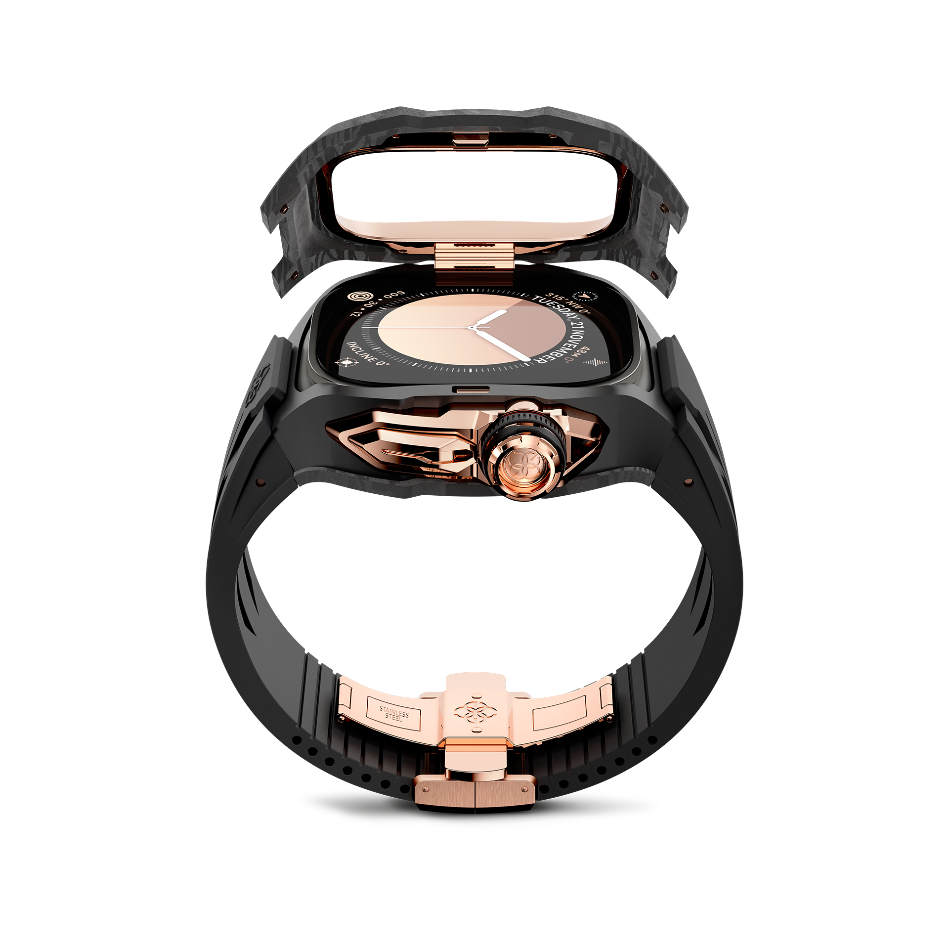 Apple Watch Case / RSCIII49 - Rose Gold Carbon