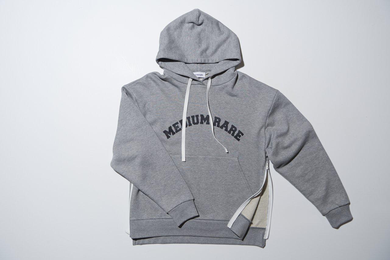 Arch Logo Hoodie Gray-MEDIUM RARE-principeprive