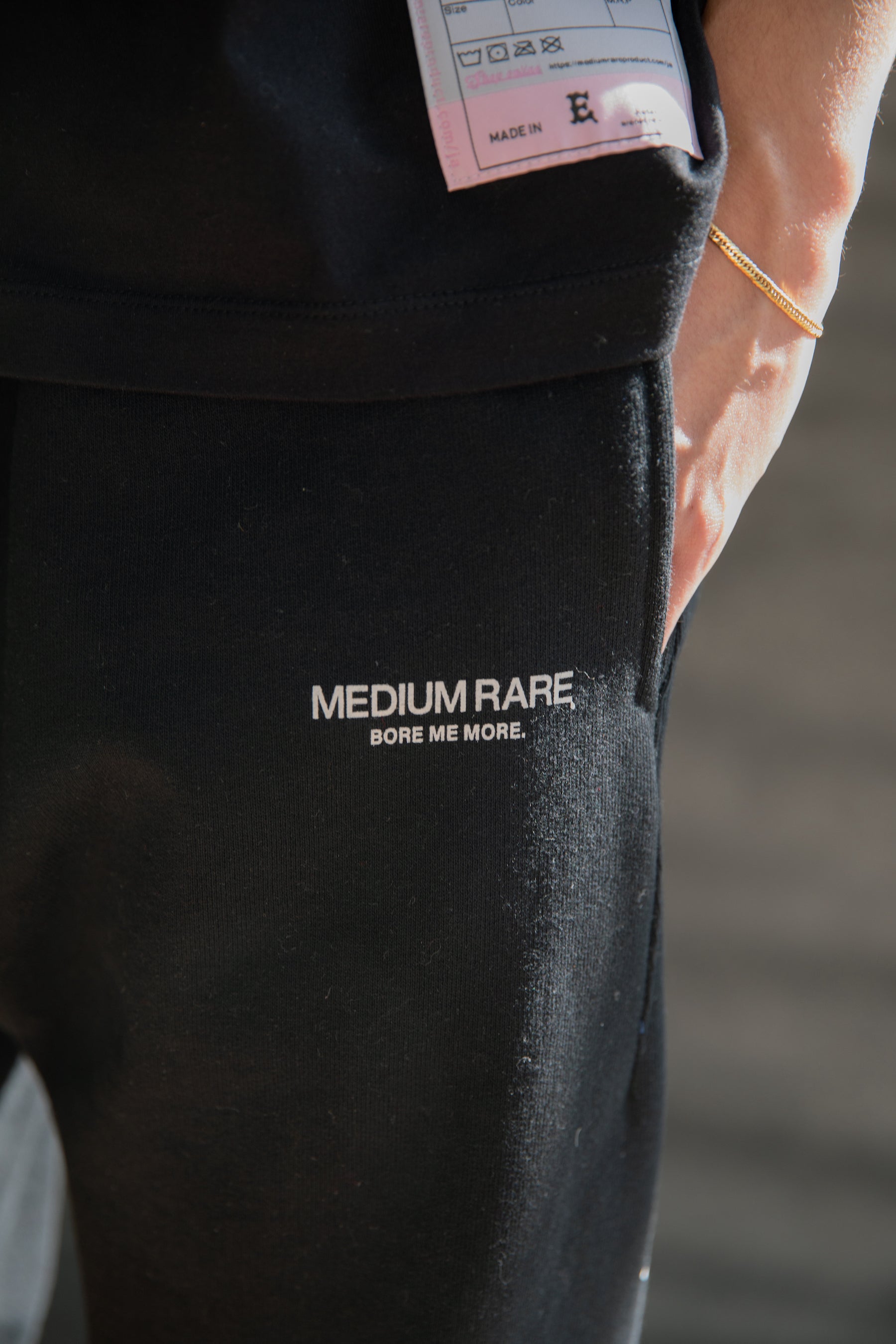 “BORE ME MORE” PANTS Black