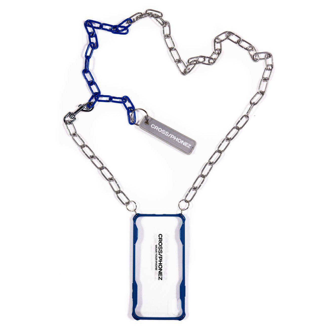 SILVER DARK BLUE CHAIN-CROSS/PHONEZ-principeprive