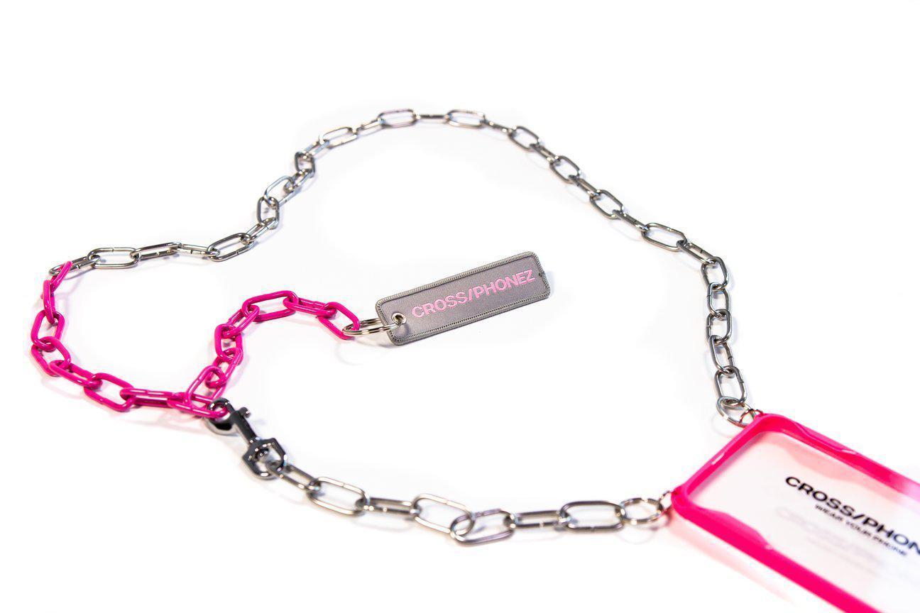 SILVER PINK CHAIN-CROSS/PHONEZ-principeprive