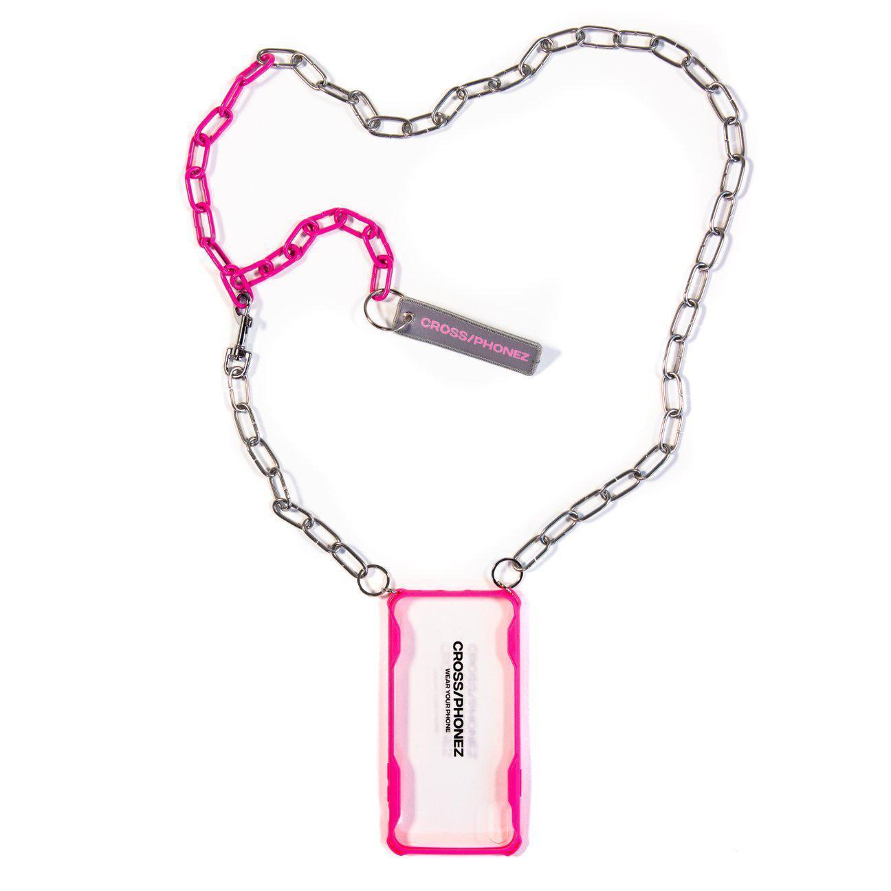 SILVER PINK CHAIN-CROSS/PHONEZ-principeprive